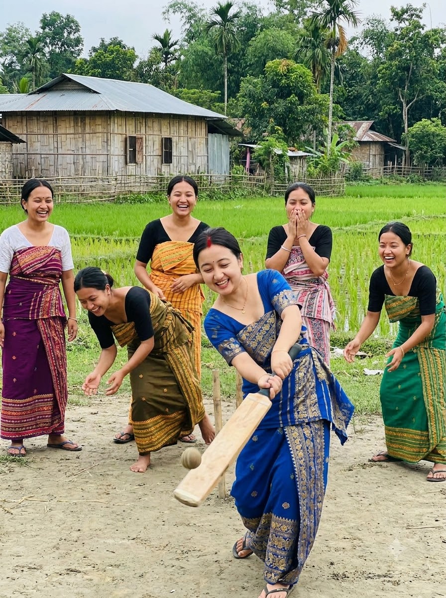 Traditional Bodo Village Cricket Match