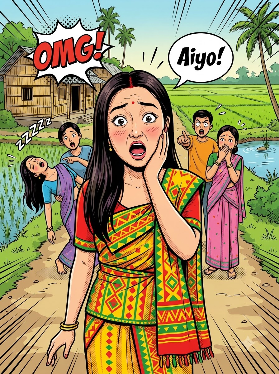 Funny Bodo Village Comic Scene